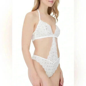 NWT Skarlett Blue Smitten Eyelet Lace Teddy  S